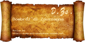 Dombrádi Zsuzsanna névjegykártya