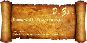 Dombrádi Zsuzsanna névjegykártya